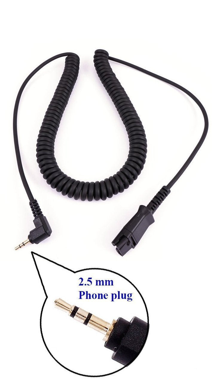 2.5 MM Headset cord for Plantronics Headsets