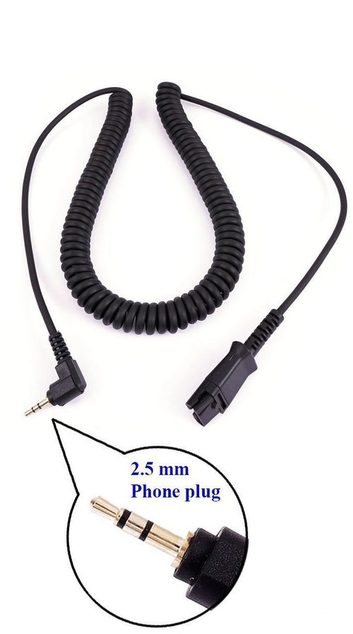 2.5 MM Headset cord for Plantronics Headsets