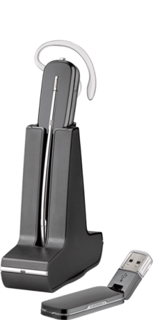 Plantronics 203949-01 Savi W445-M Wireless USB Headset - Headset World USA - Your Headset Solutions