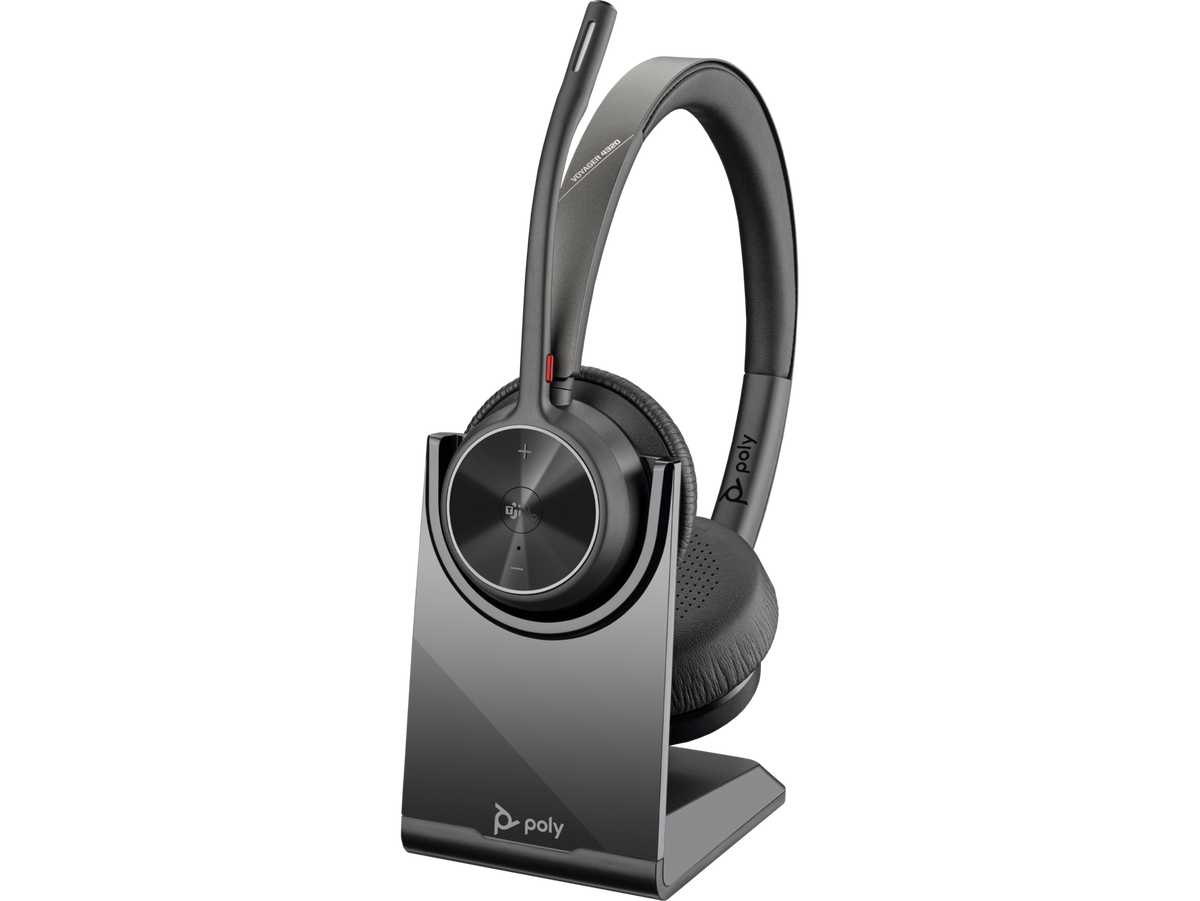 HP Poly Voyager 4320-M Microsoft Teams Certified Headset with charging stand 77Z32AA