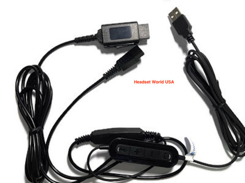 USB TRAINING Y-CORD ADAPTER FOR JABRA QD & SMITH CORONA CLASSIC QD HEADSETS