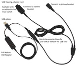 USB Training Y-Cord Adapter for Plantronics QD Headsets
