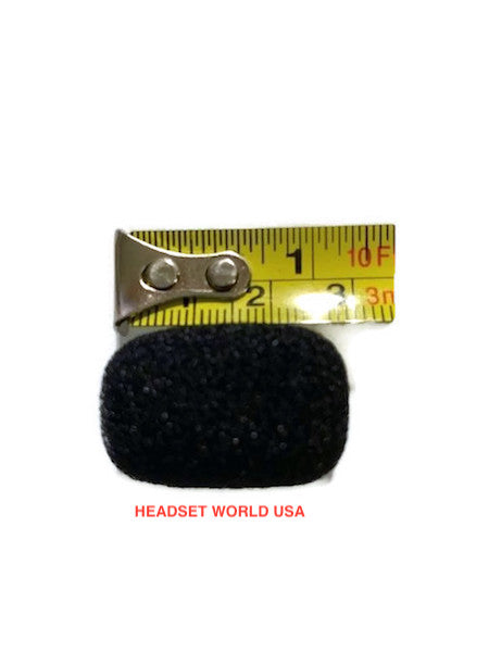Foam Mic Windscreens for Headsets - Black Foam 1 pair - Headset World USA - Your Headset Solutions