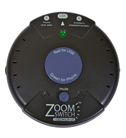 Zoomswitch Phone & Headset Accessory w/Mute ZM-ZMS20-UC
